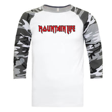 Load image into Gallery viewer, Maiden Life - Rocker tee - s / Baseball White w/ Camo Sleeve