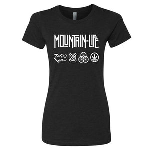 Led Mountain - Women’s Series Rocker Tee - s / T Shirt Black
